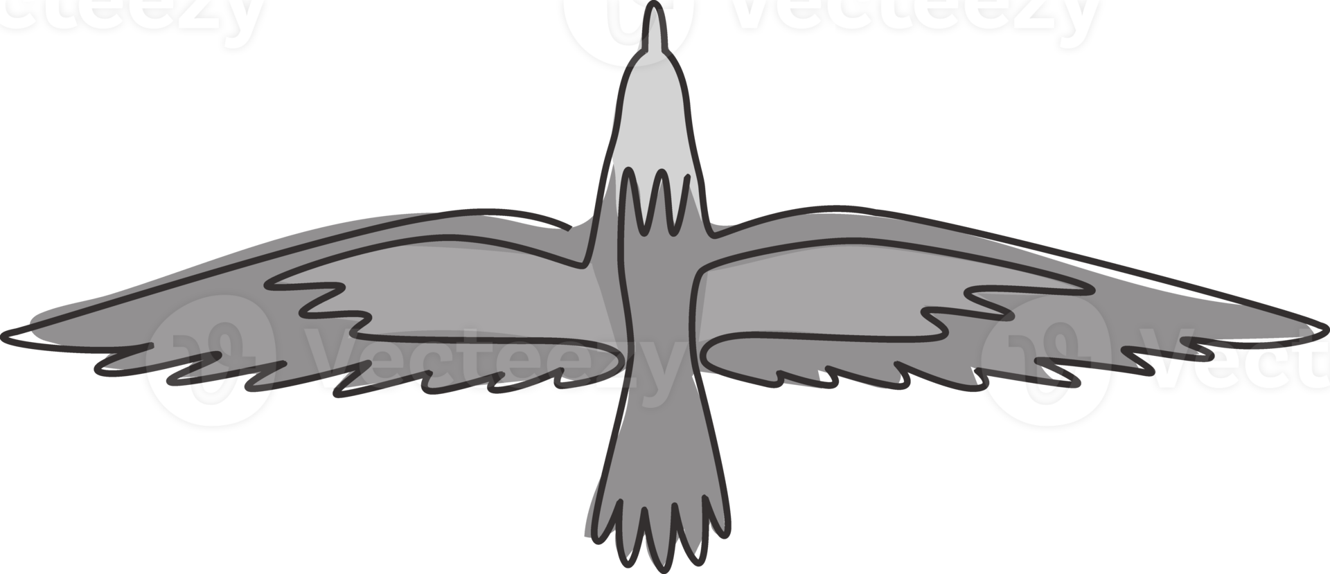 un dibujo de una sola línea de un lindo albatros para el logotipo de la campaña de limpieza del océano. adorable concepto de mascota de ave marina para guardar el icono de movimiento ambiental. Ilustración de vector de diseño de dibujo de línea continua png