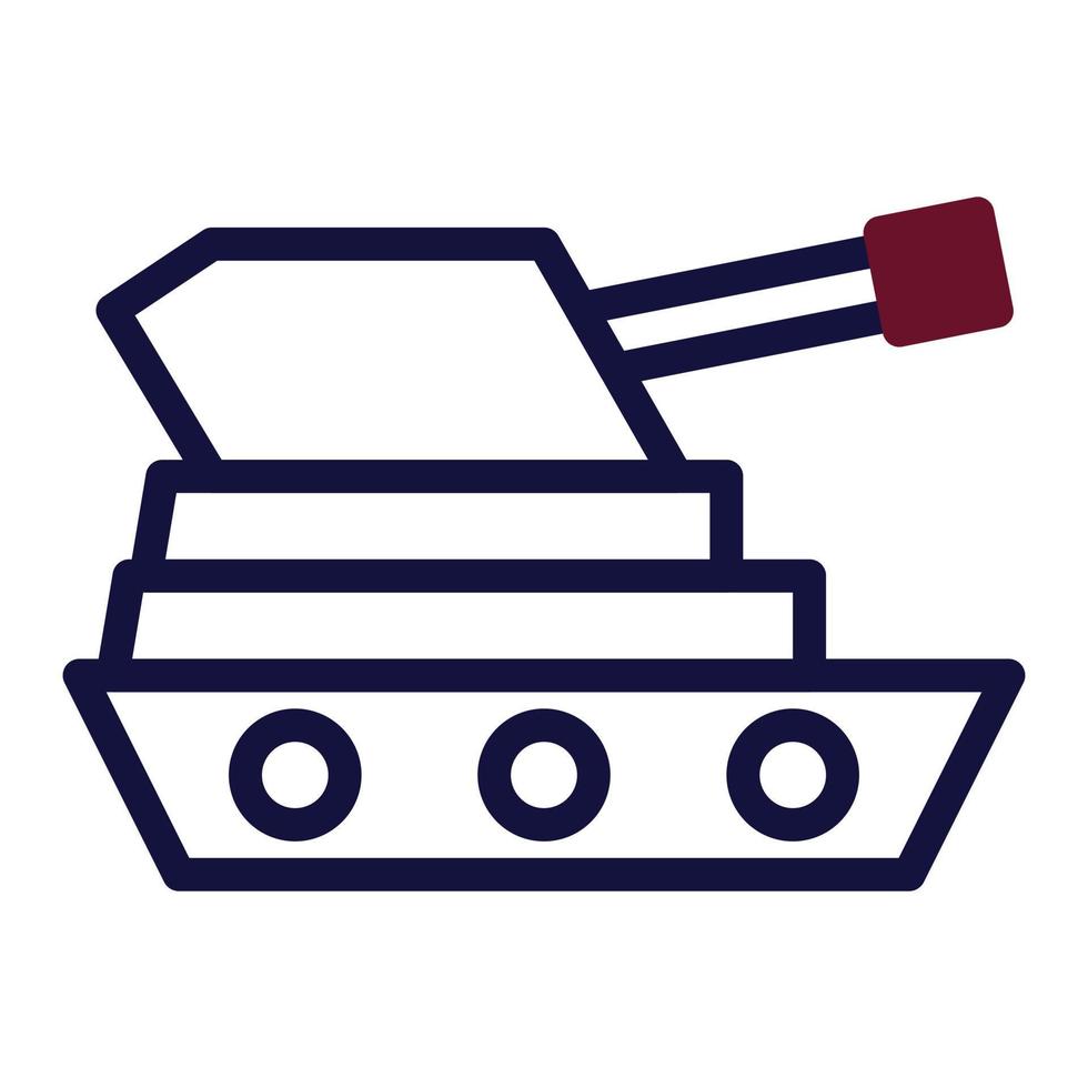 tank icon duotone maroon navy colour military symbol perfect. vector
