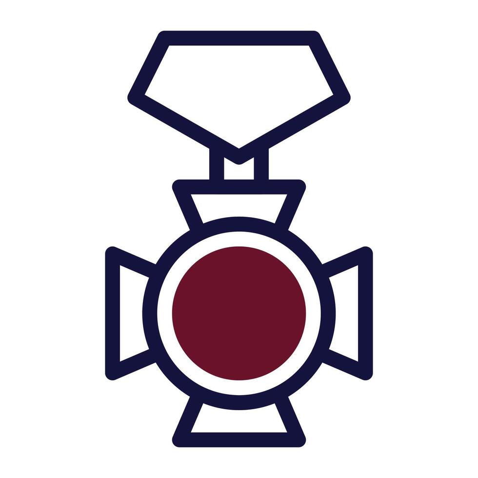 medal icon duotone maroon navy colour military symbol perfect. vector