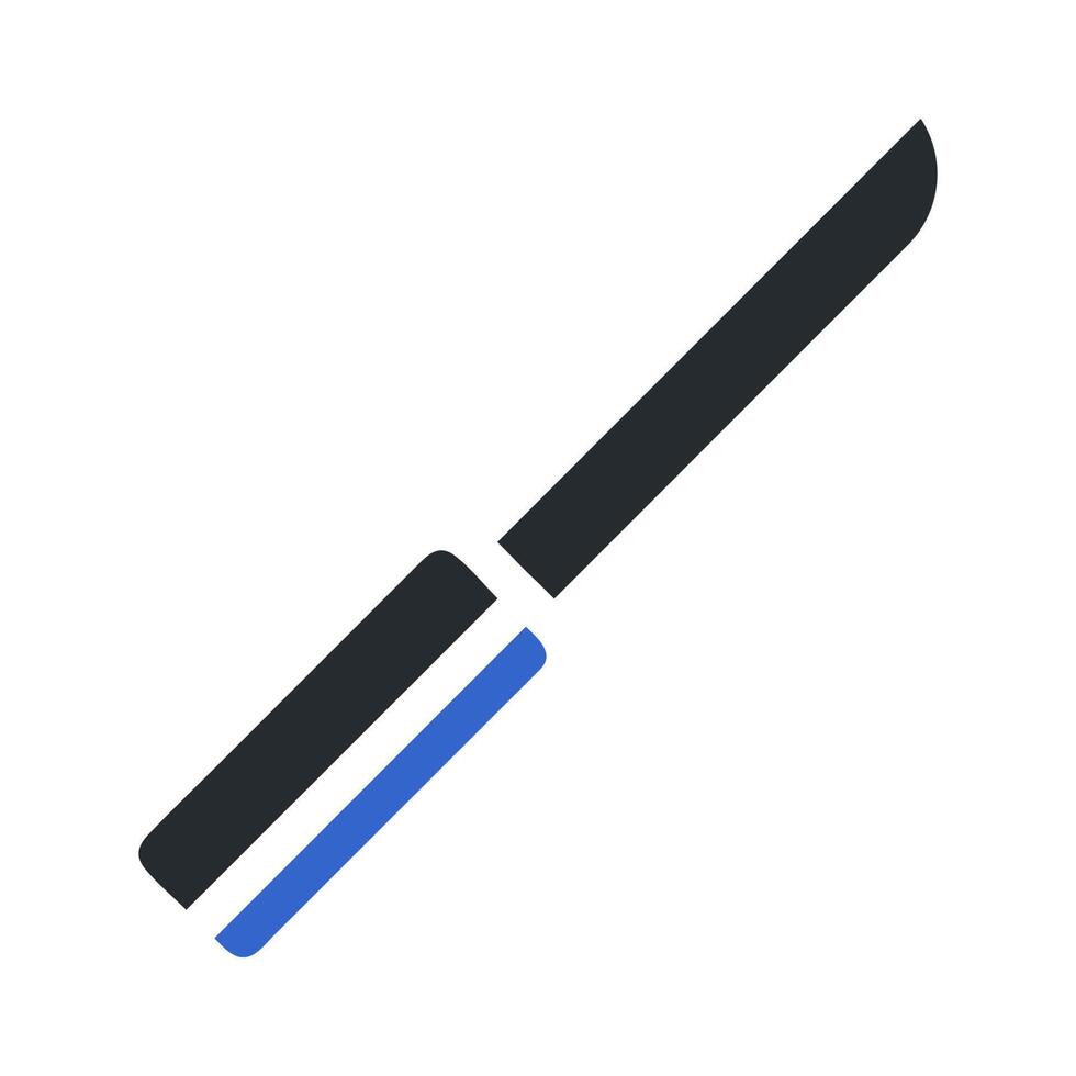 cuchillo icono sólido gris azul color militar símbolo Perfecto. vector