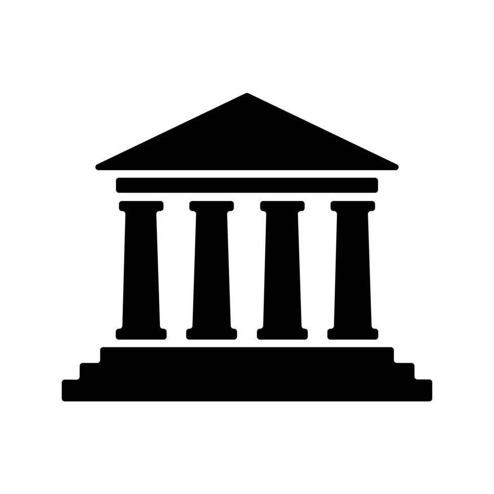 Court house vector icon. Court house symbol illustration.