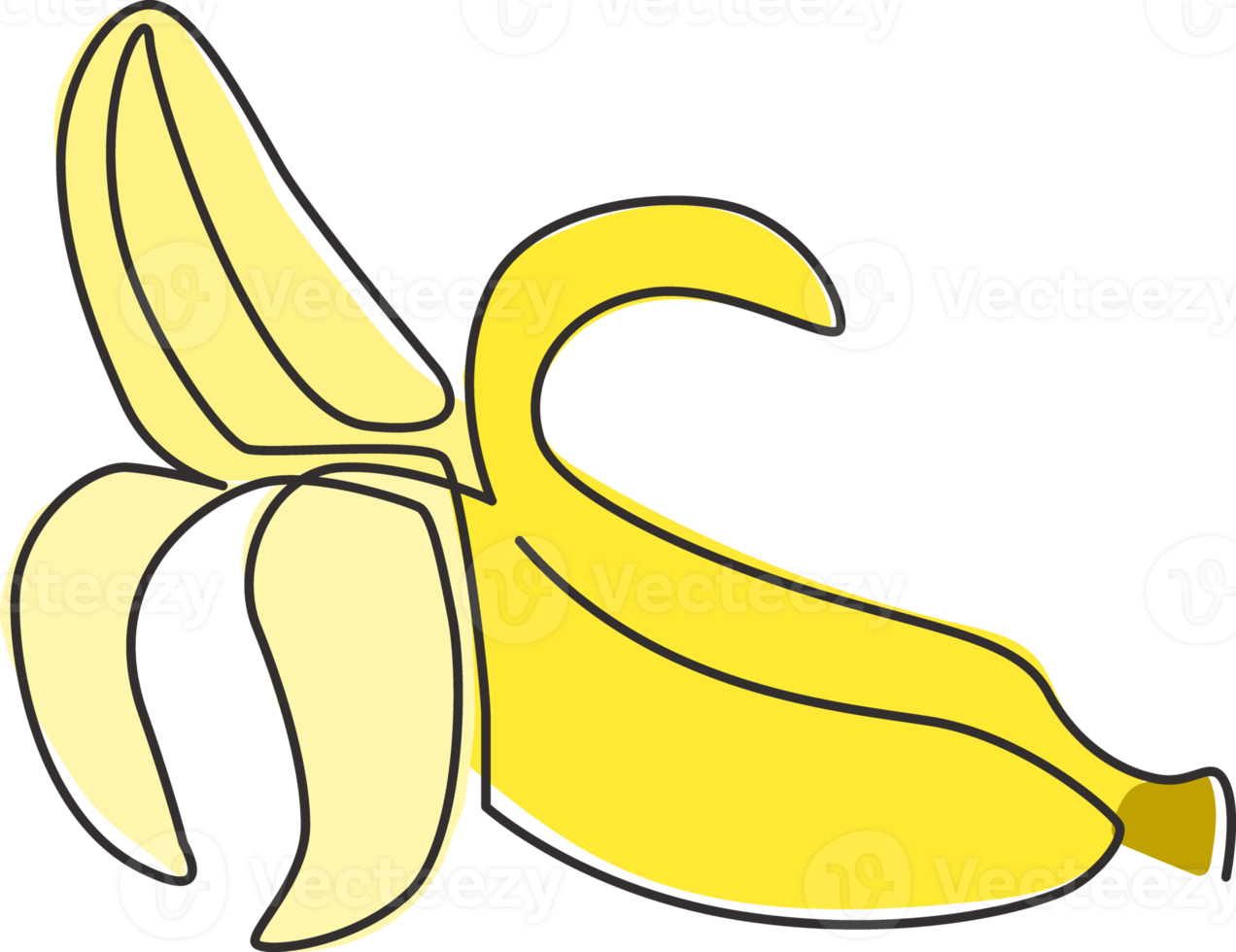 doodle desenho de esboço à mão livre de banana. 11235566 PNG