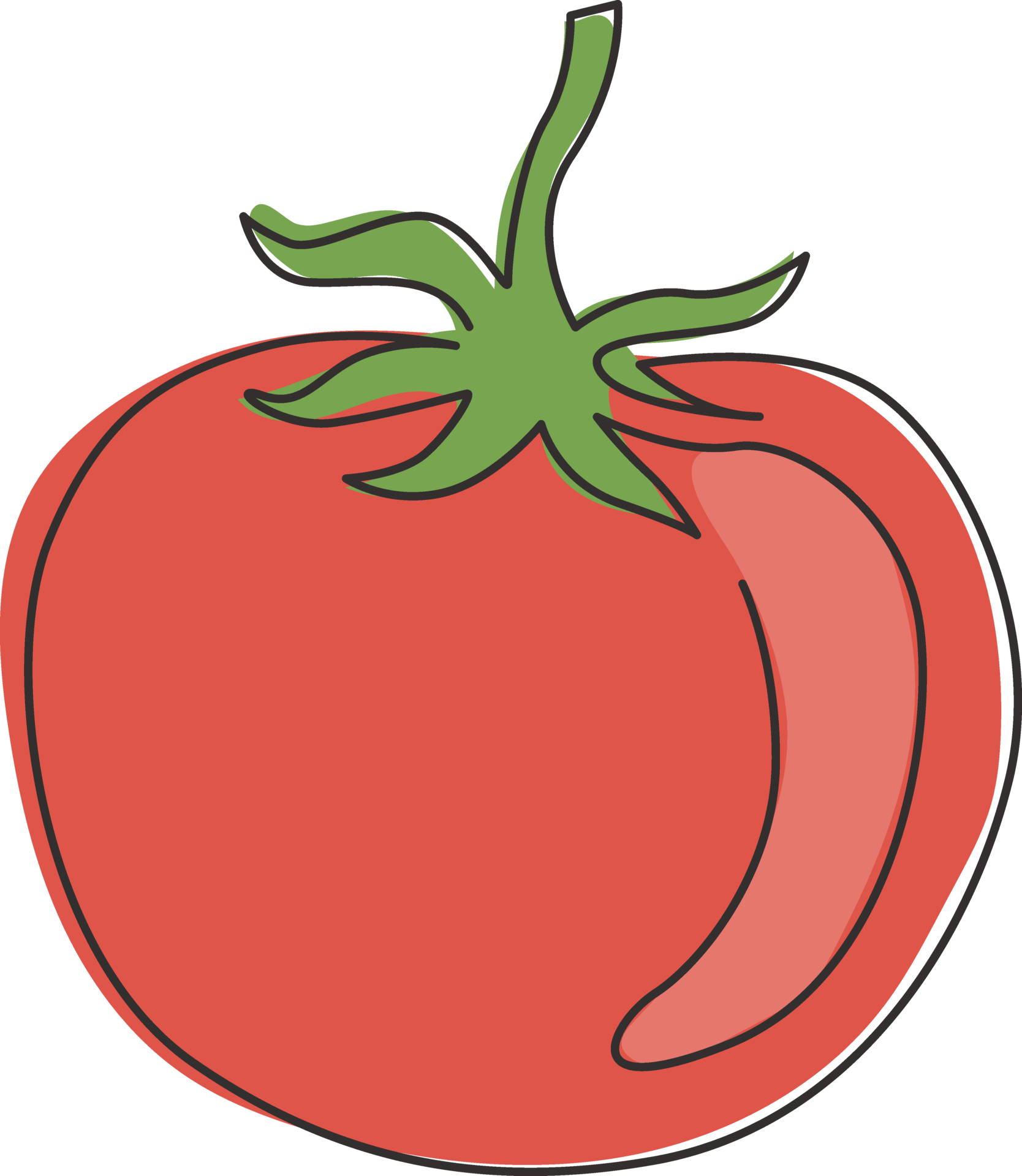 Single Continuous Line Drawing Whole Healthy Organic Tomato For Farming single-continuous-line-drawing-whole-healthy-organic-tomato-for-farming