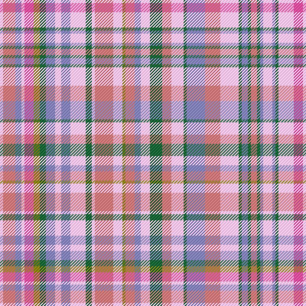 Texture plaid textile. Check seamless pattern. Background fabric tartan vector. vector