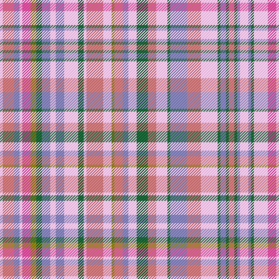 Texture plaid textile. Check seamless pattern. Background fabric tartan vector. vector