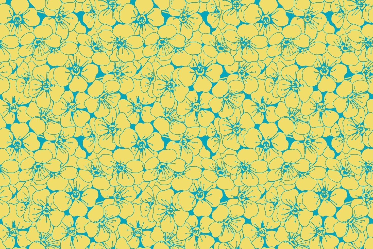 Floral pattern seamless vector background. Foliage and flower wallpaper design of nature.
