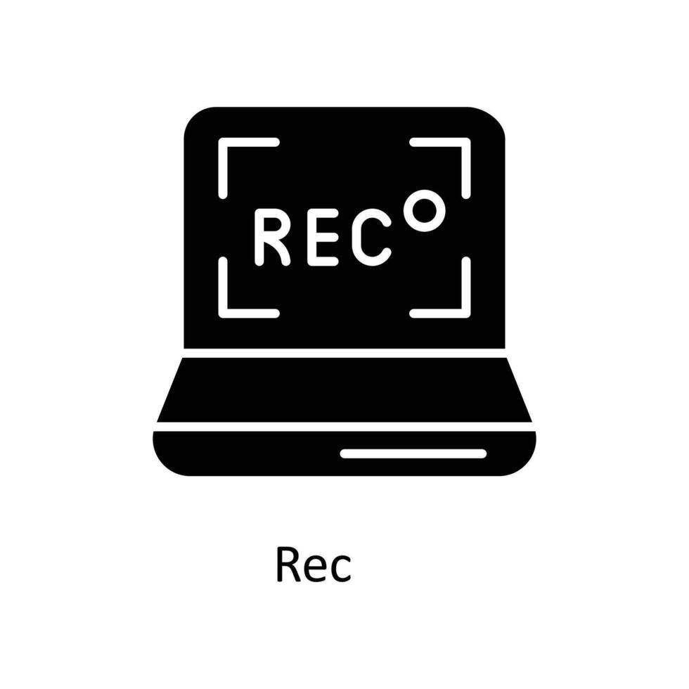 Rec  Vector  Solid Icons. Simple stock illustration stock