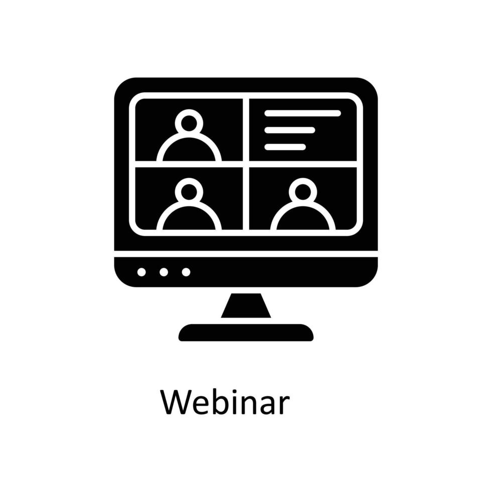 Webinar Vector  Solid Icons. Simple stock illustration stock