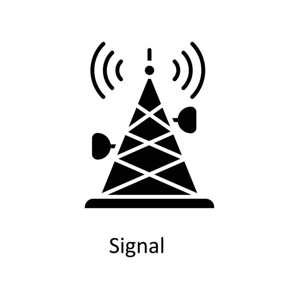 Signal  Vector  Solid Icons. Simple stock illustration stock