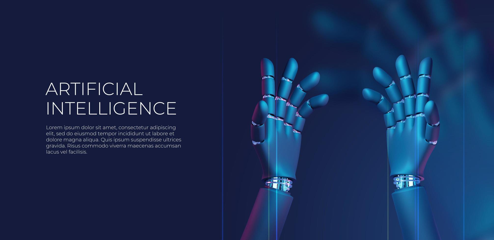 Artificial Intelligence Concept Robot Hand 3d Render Tech Connection Artificial Intelligence Concept Robot Hand 3d Render Tech Connection