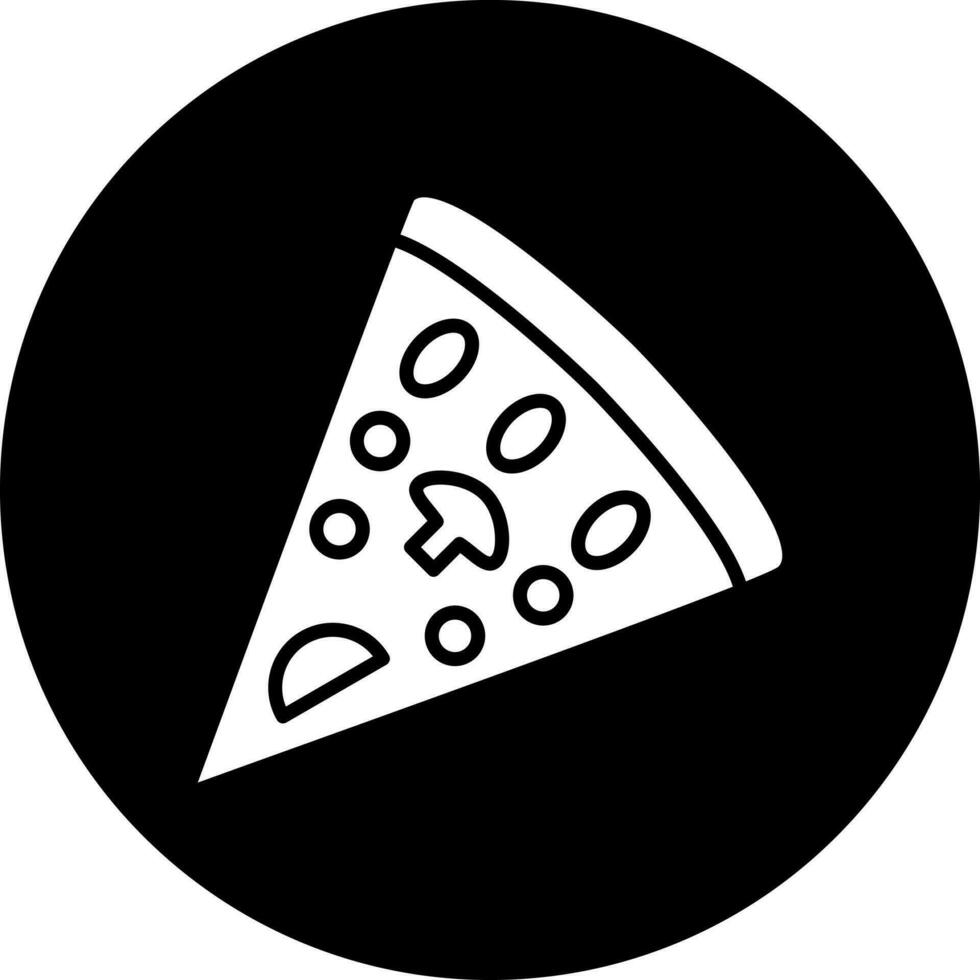 Pizza rebanada vector icono estilo