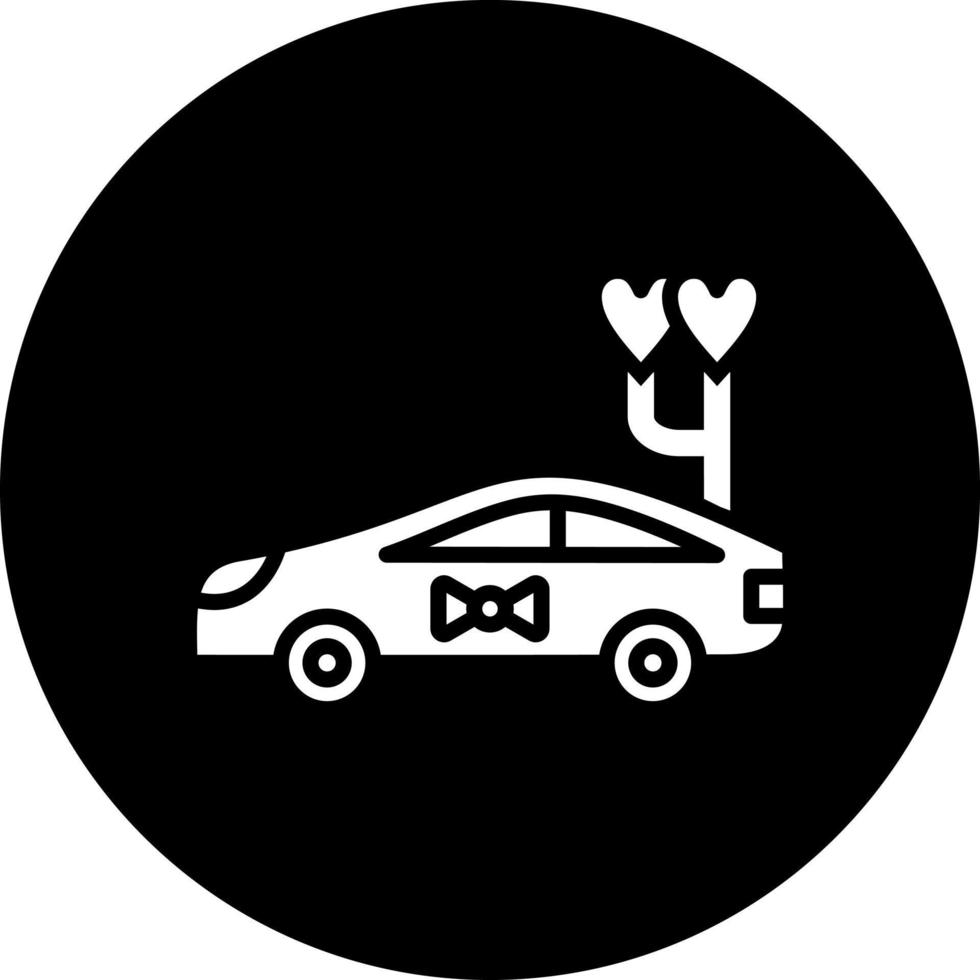 Wedding Car Vector Icon Style