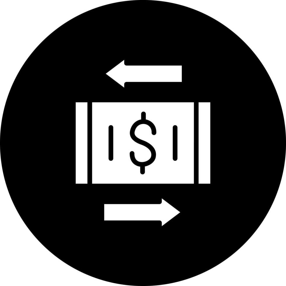 dinero transferir vector icono estilo