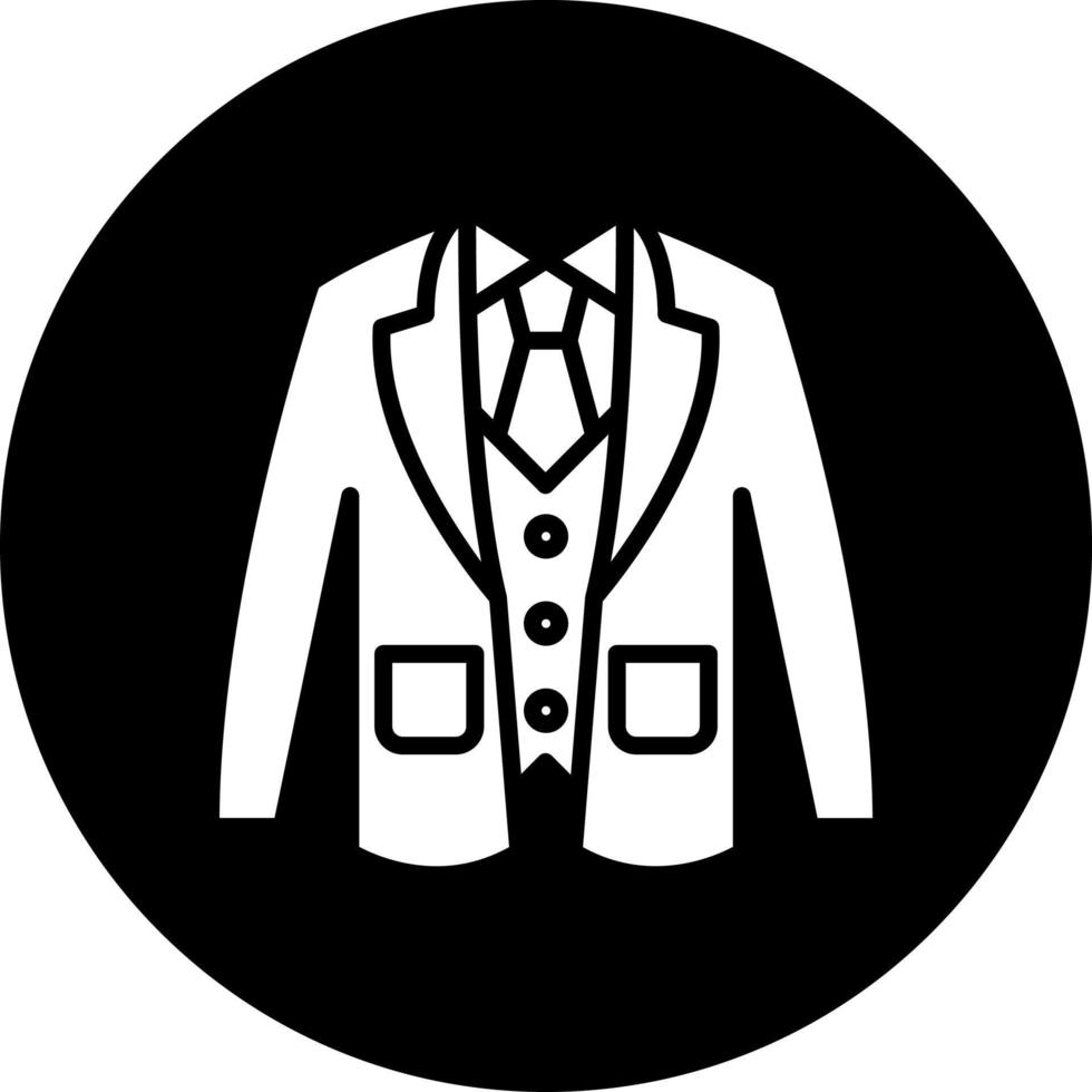 Wedding Men Suit Vector Icon Style