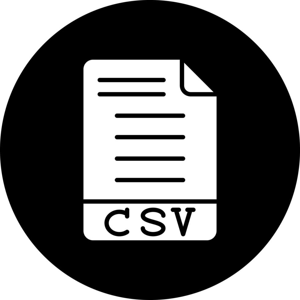 csv vector icono estilo