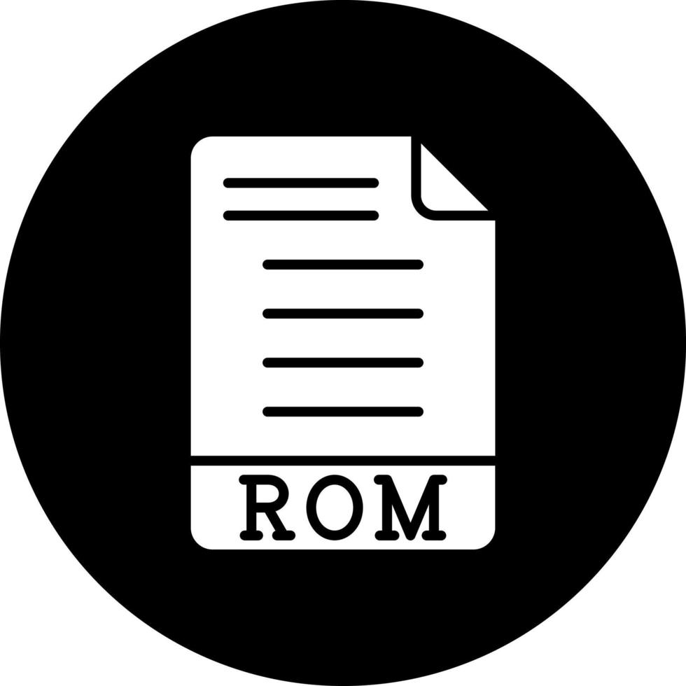 ROM vector icono estilo