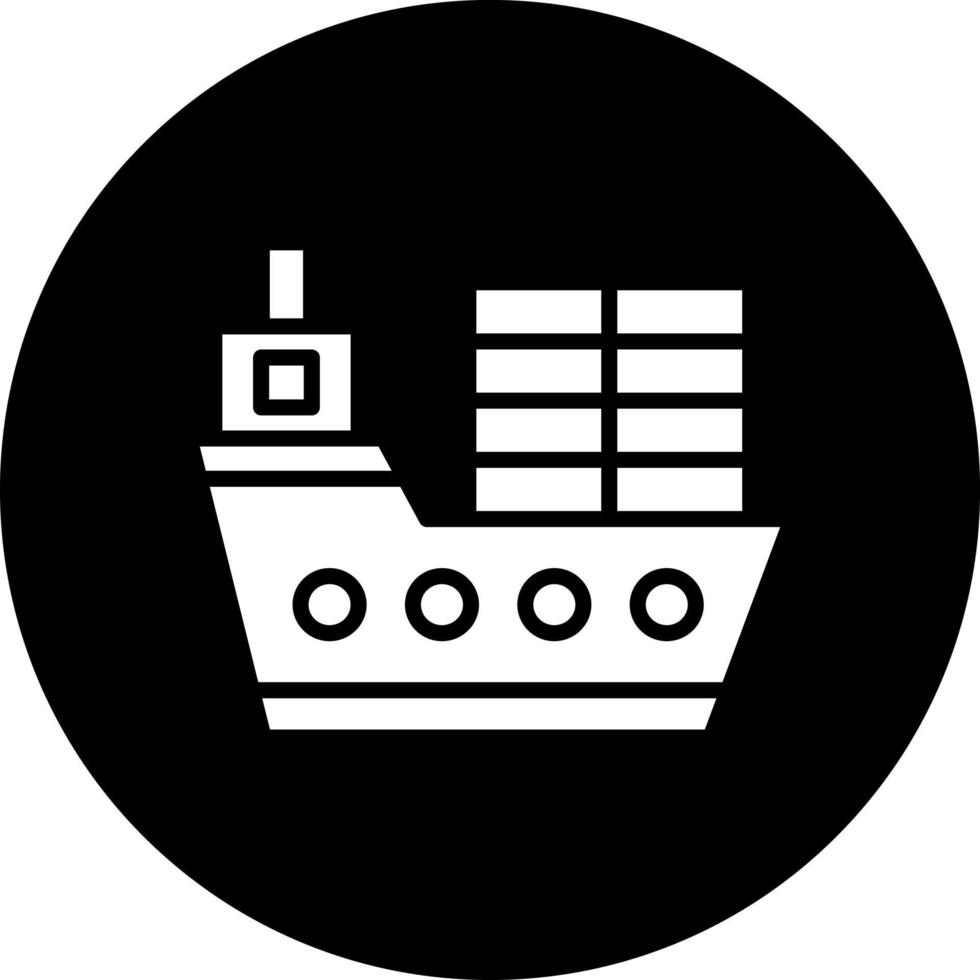 Cargo Ship Vector Icon Style