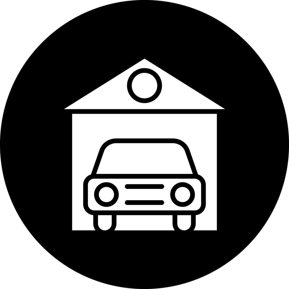 Car Garage Vector Icon Style