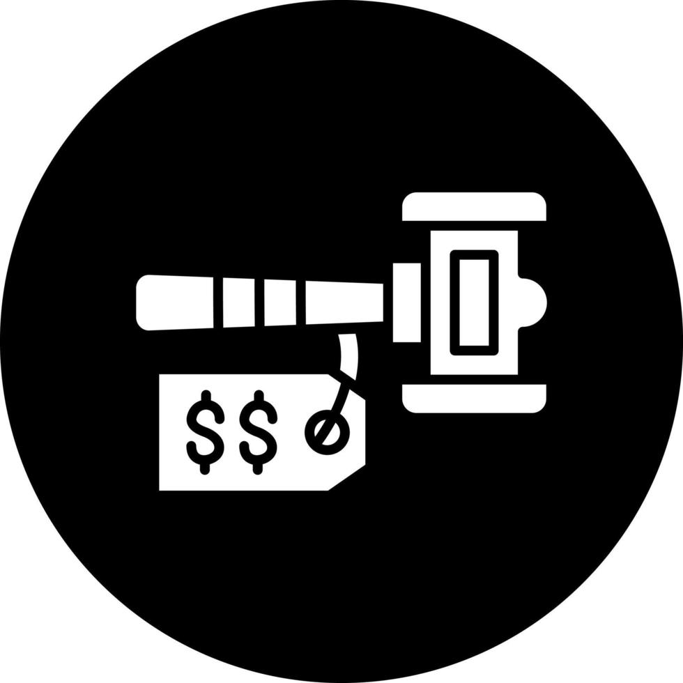 Hammer Price Vector Icon Style