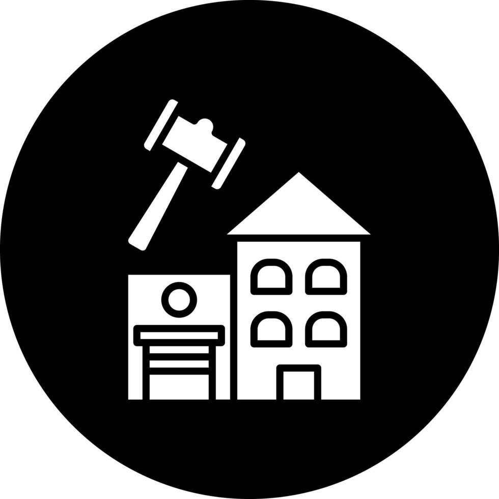 Real Estate Auction Vector Icon Style