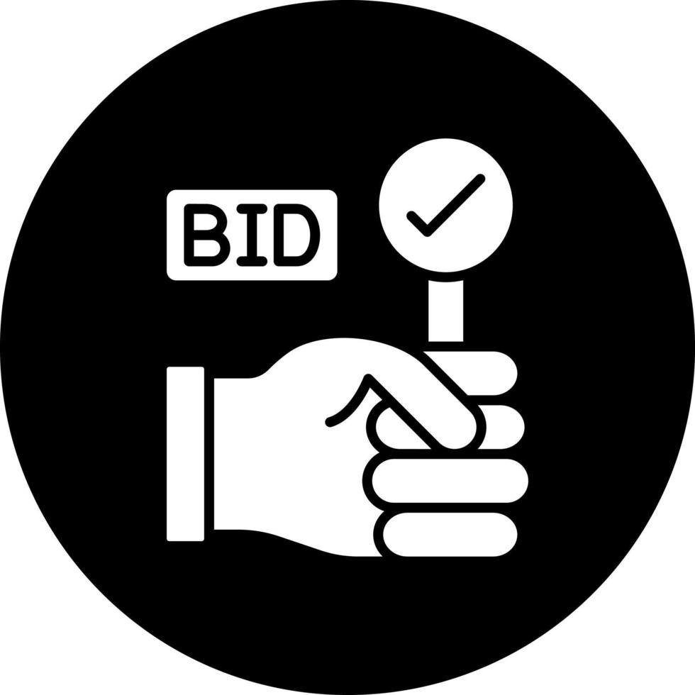 Absentee Bid Vector Icon Style