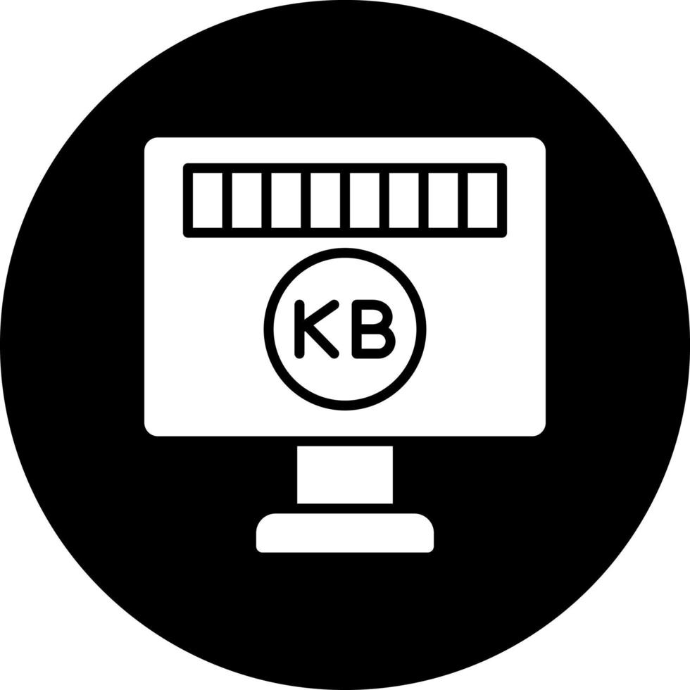 kilobyte vector icono estilo