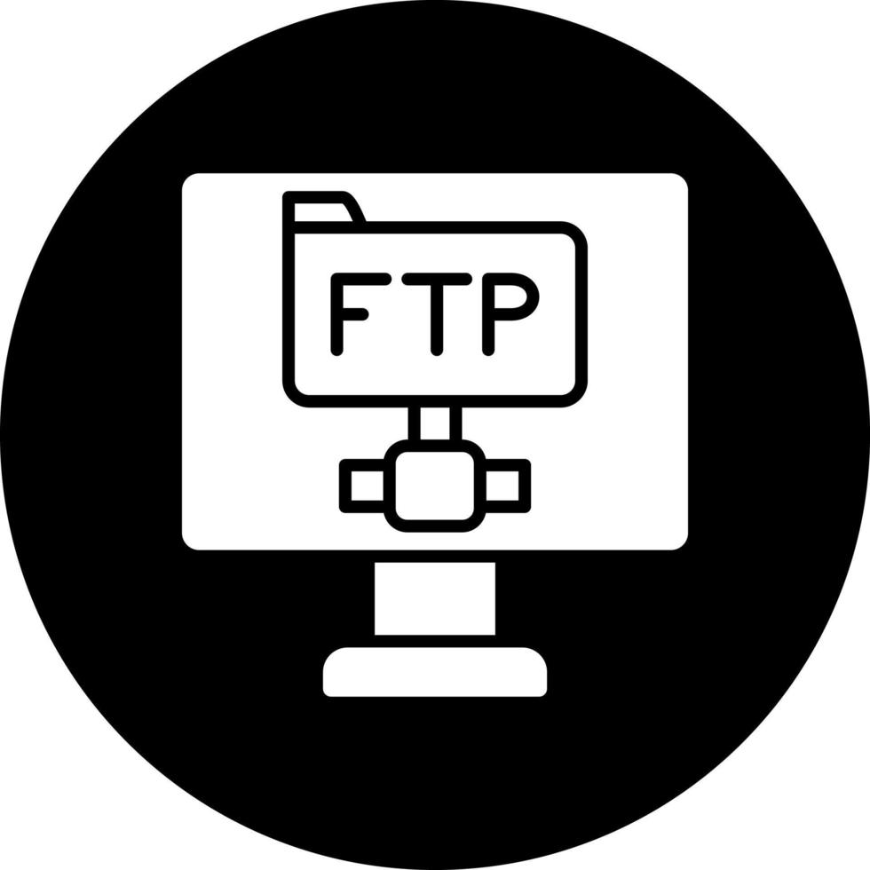 Ftp Protocol Vector Icon Style