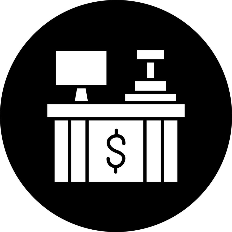Cash Counter Vector Icon Style