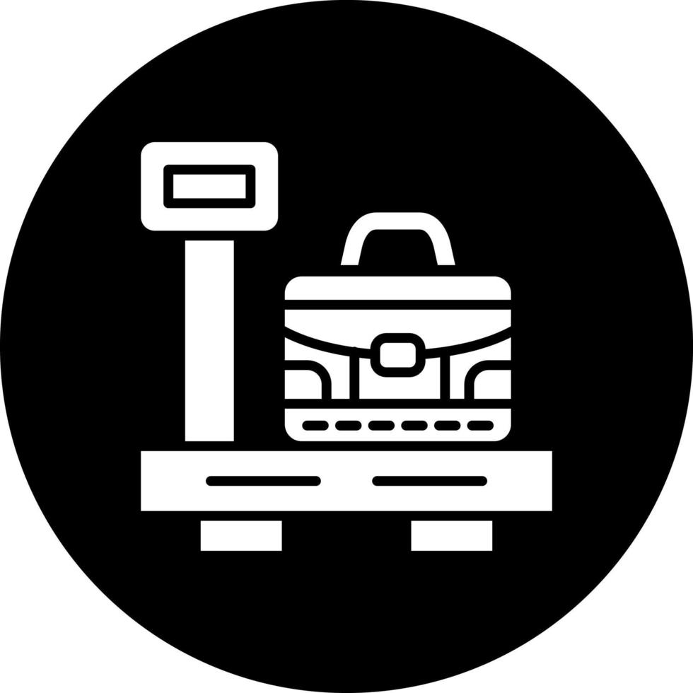 equipaje escala vector icono estilo