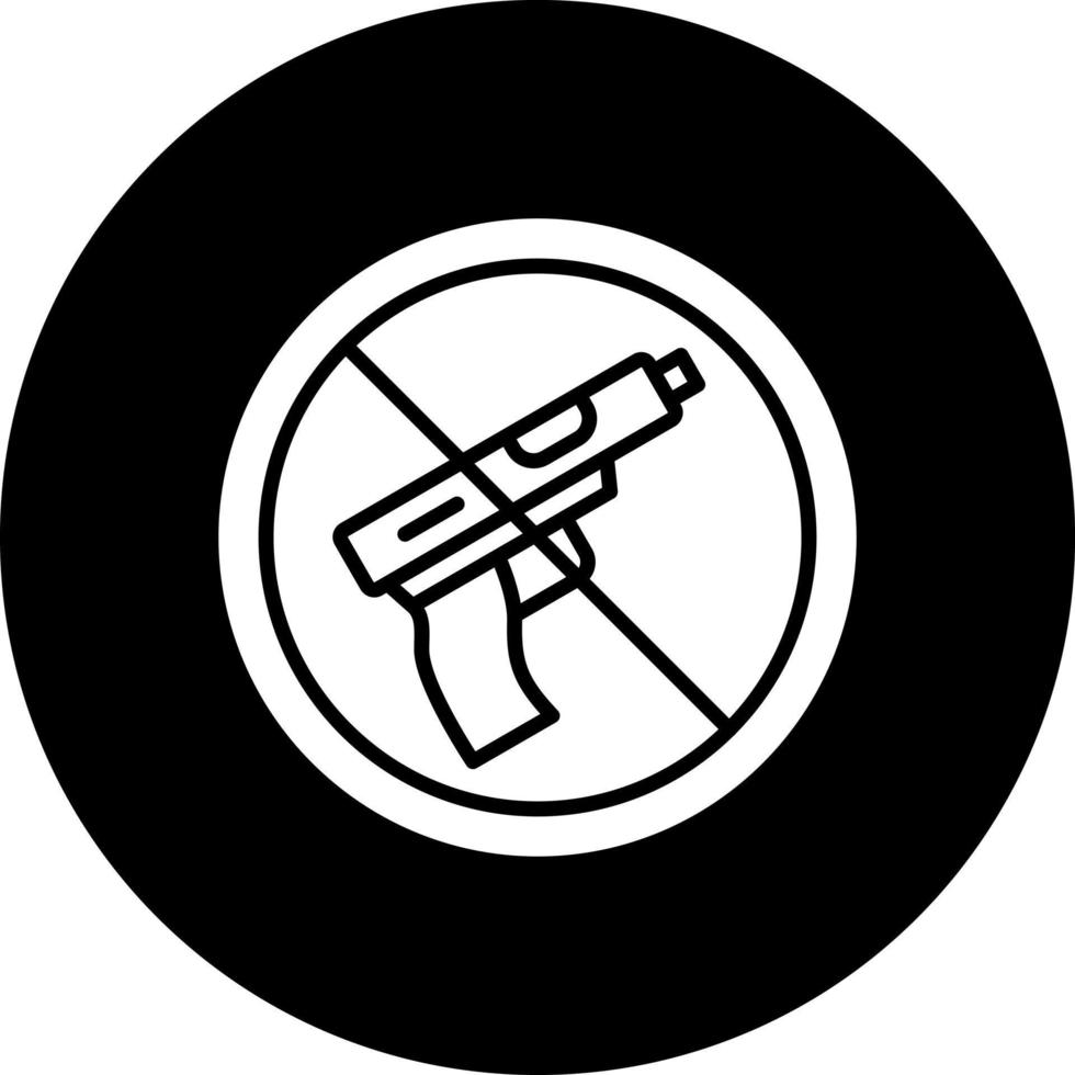 No Weapons Vector Icon Style