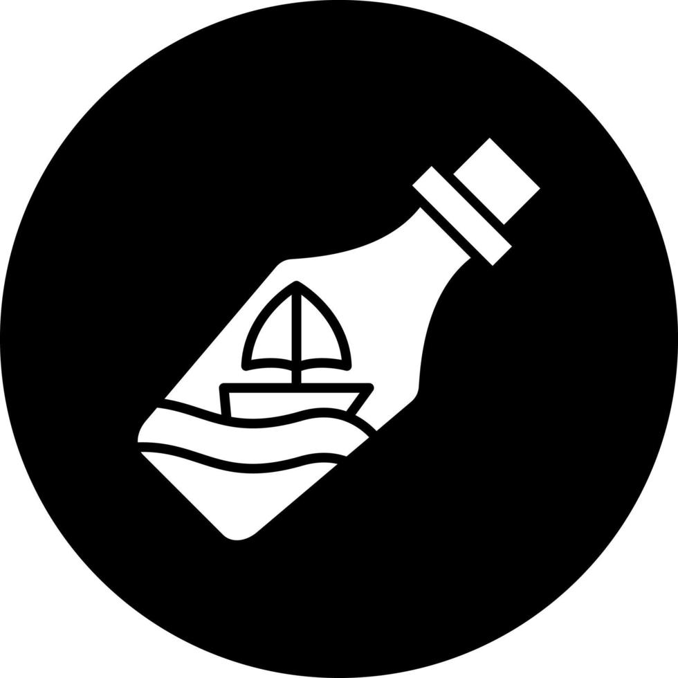 Ship In A Bottle Vector Icon Style