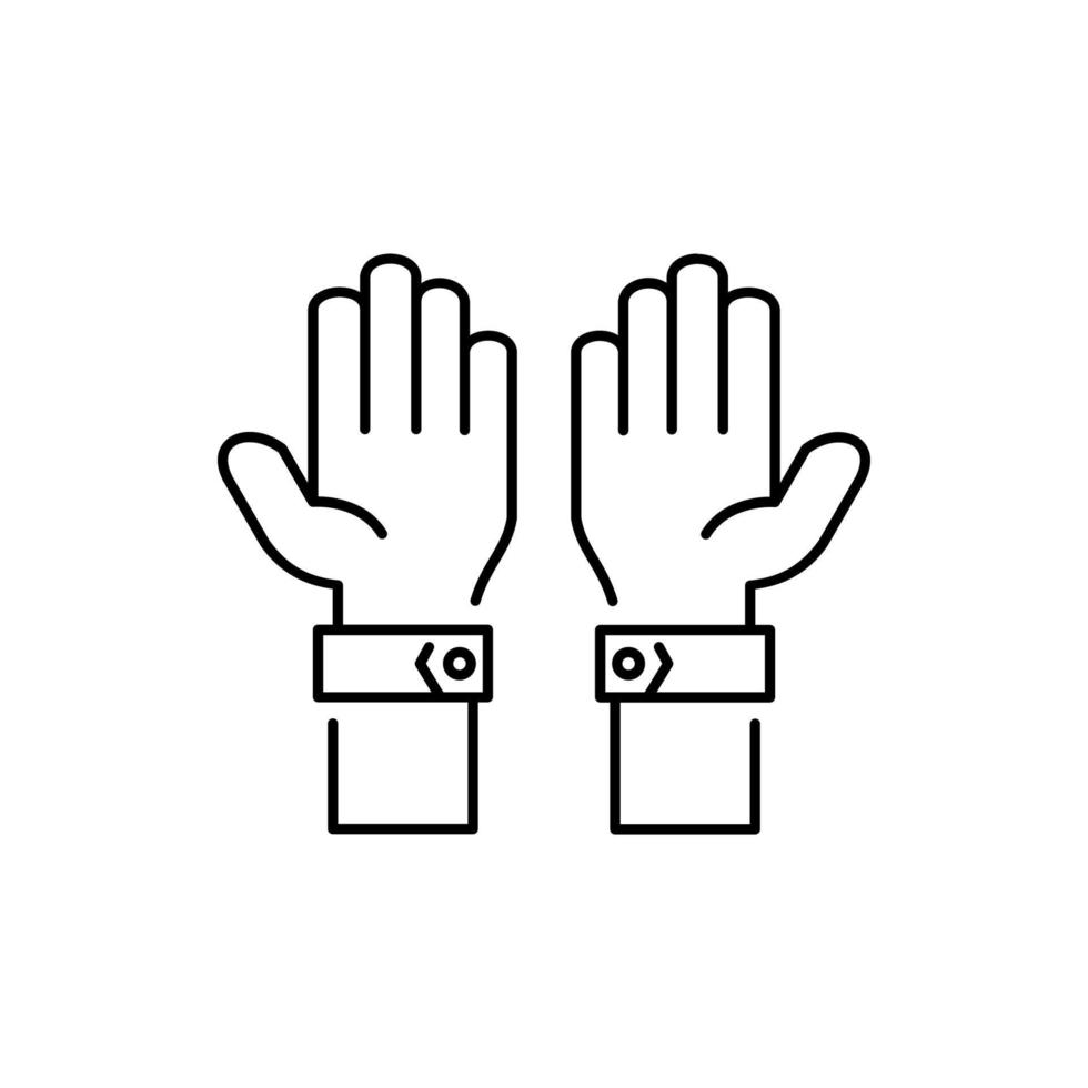 Praying hands icon on white background vector