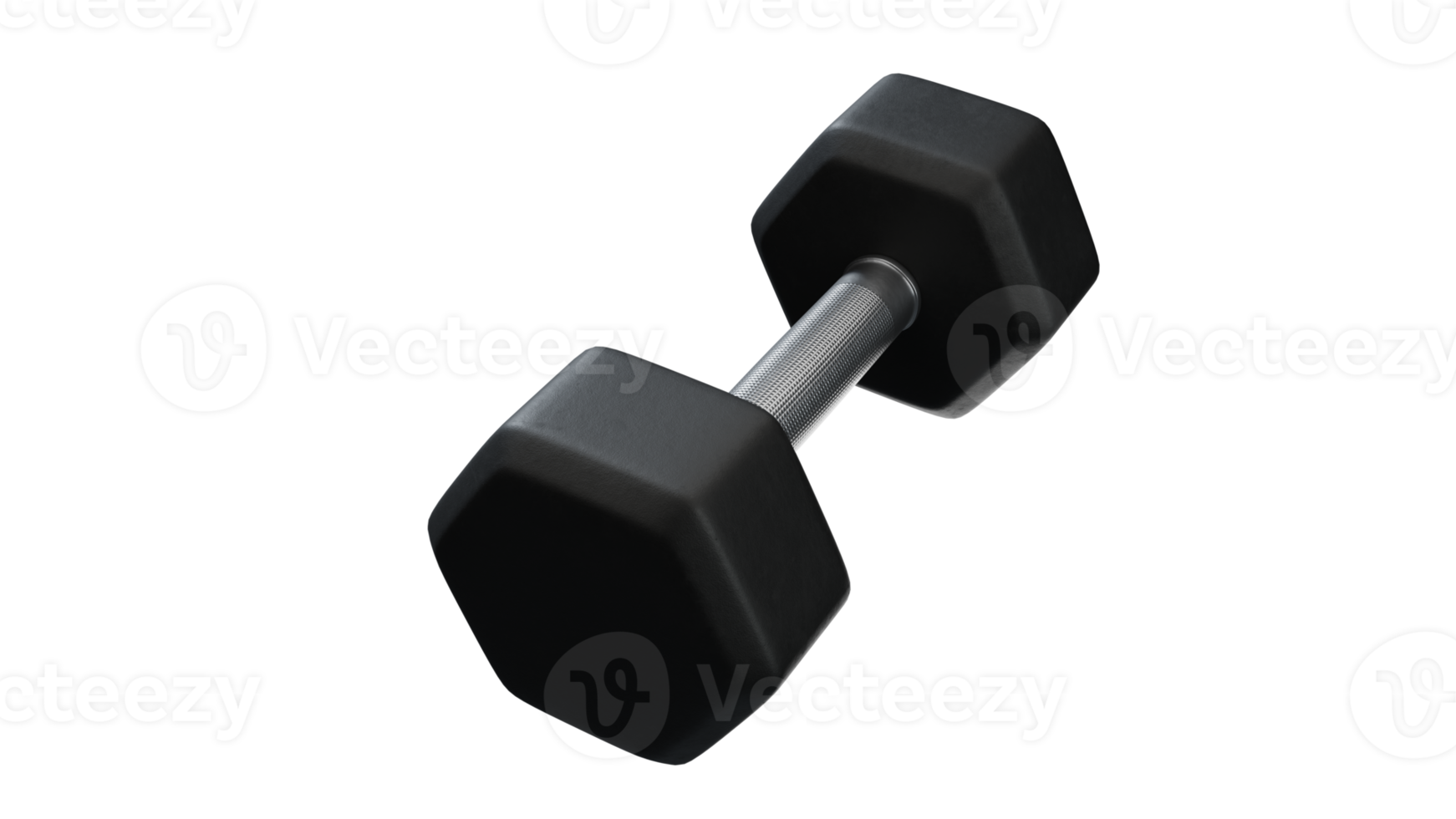 Black rubber dumbbells with perforated handle png