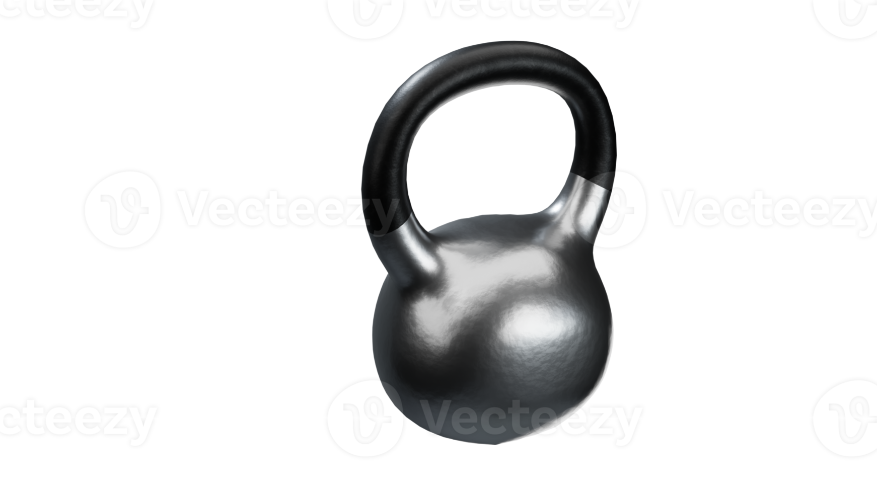 zilver kettlebell met zwart omgaan met png