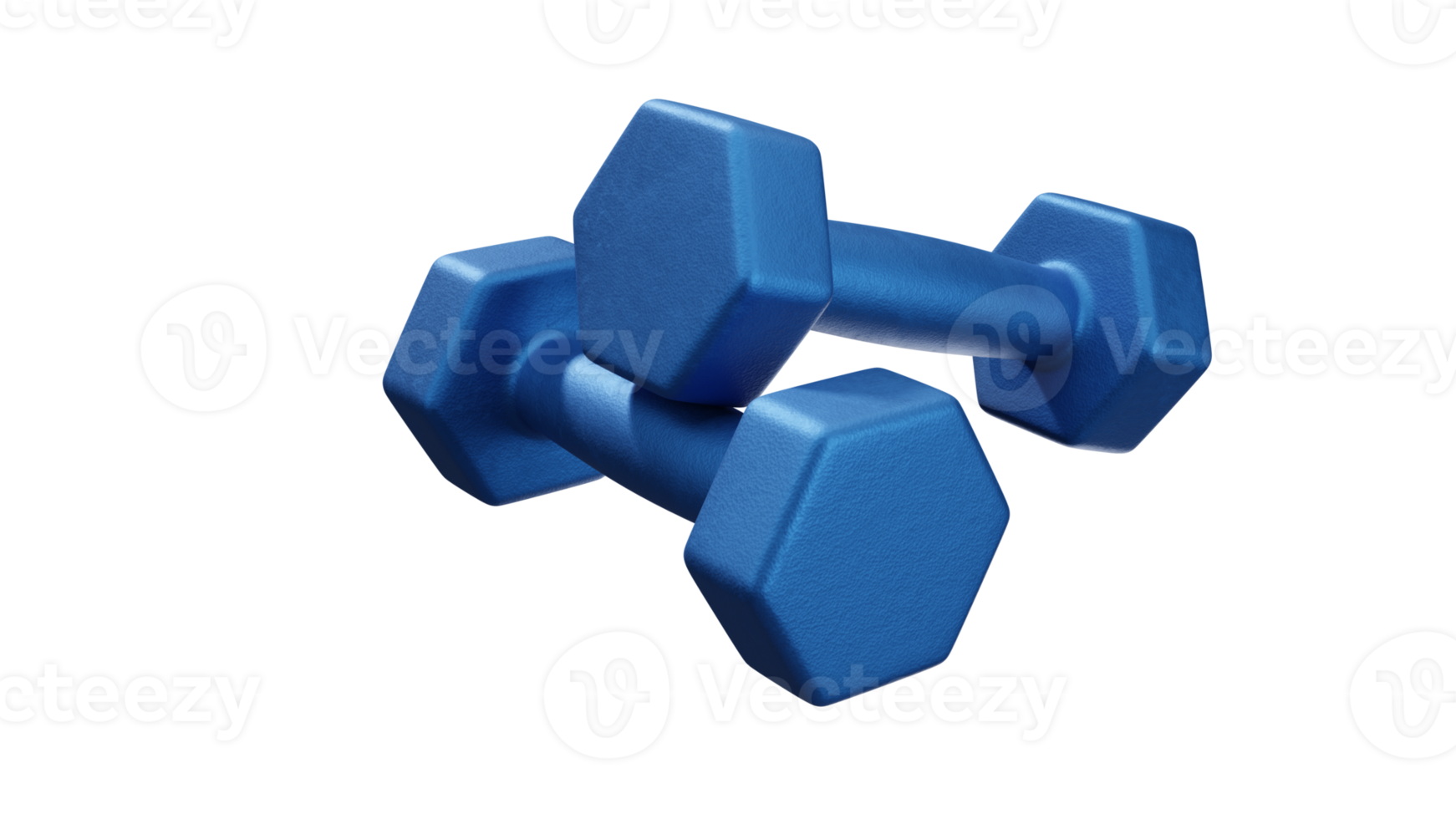 Blue small rubber textured dumbbells png