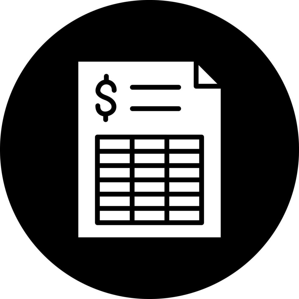 Spreadsheet Vector Icon Style