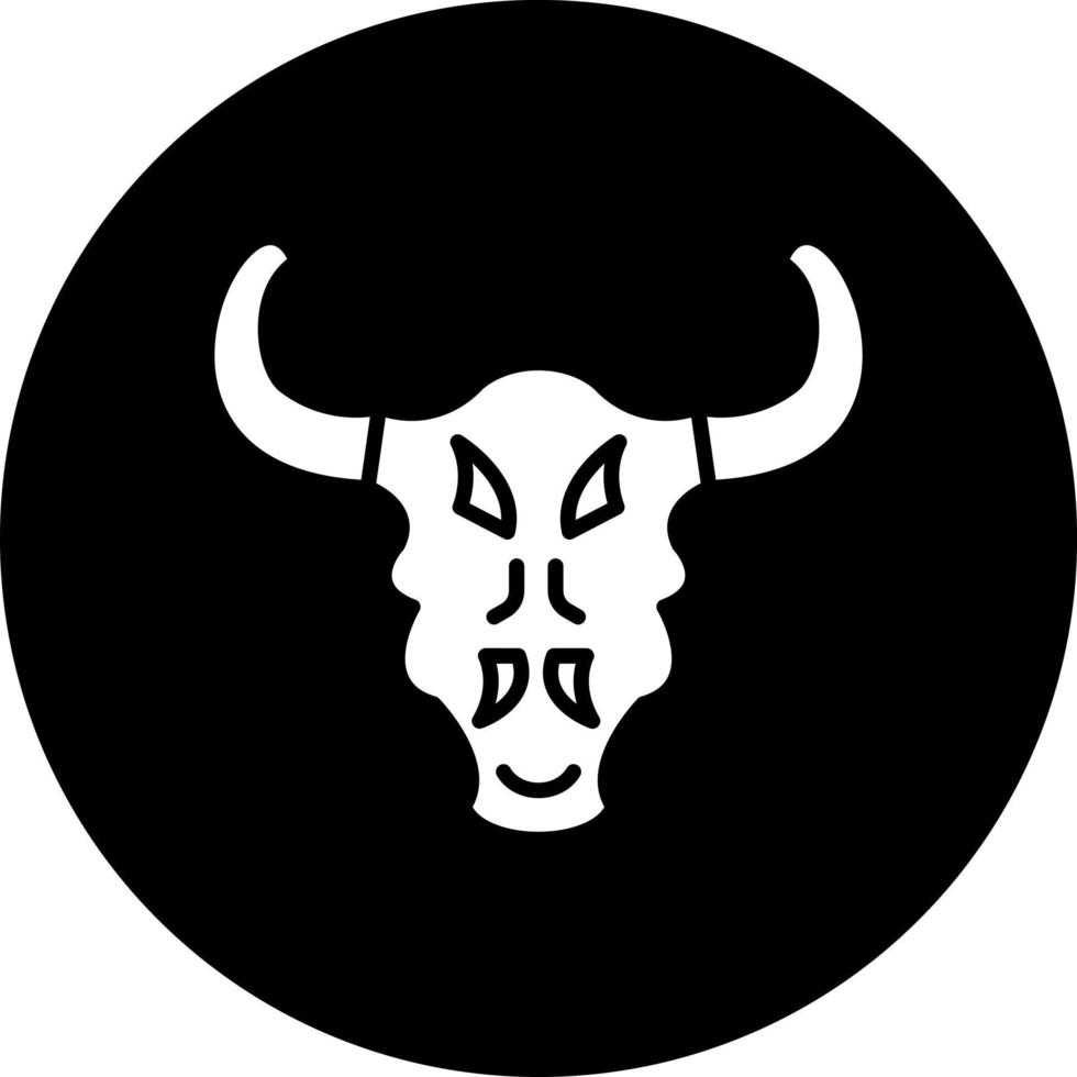 Bull Skull Vector Icon Style