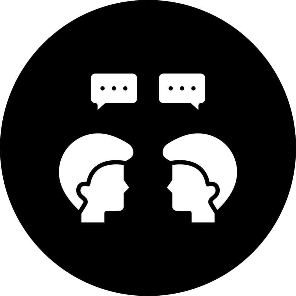 Face to Face Talk Vector Icon Style