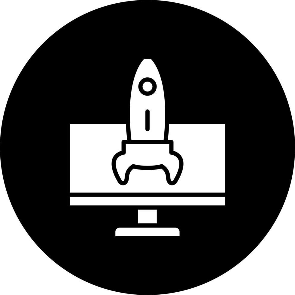 proyecto lanzamiento vector icono estilo
