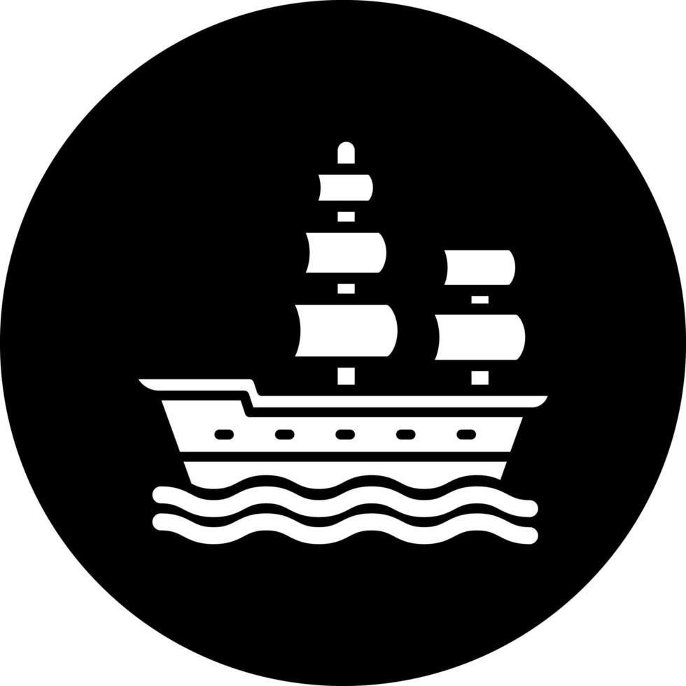 galeón vector icono estilo