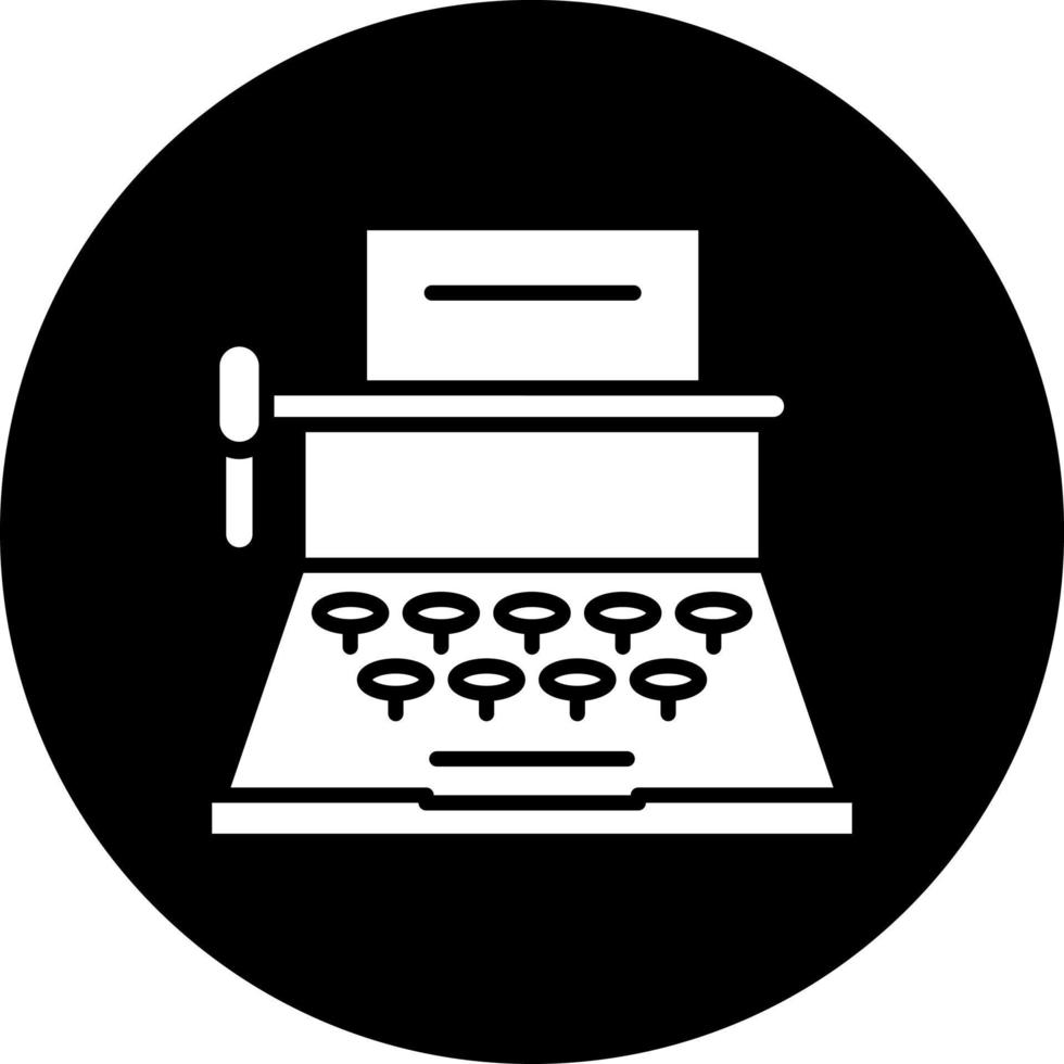 máquina de escribir vector icono estilo