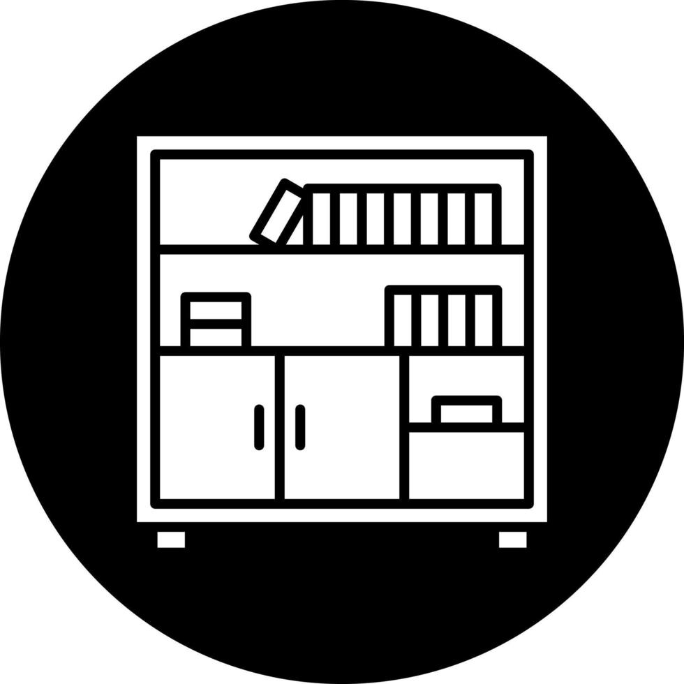 biblioteca estantería vector icono estilo