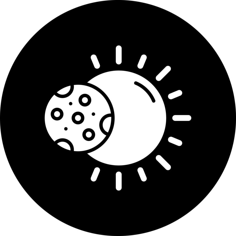 Solar Eclipse Vector Icon Style