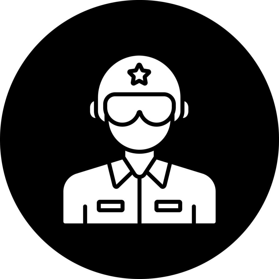 Army Pilot Vector Icon Style