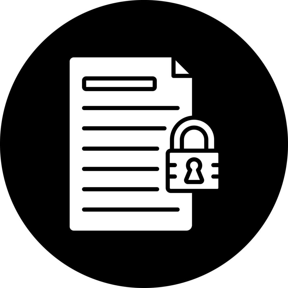 Document Locked Vector Icon Style