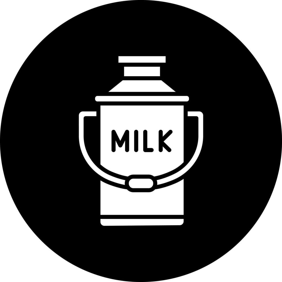 Milk Bucket Vector Icon Style