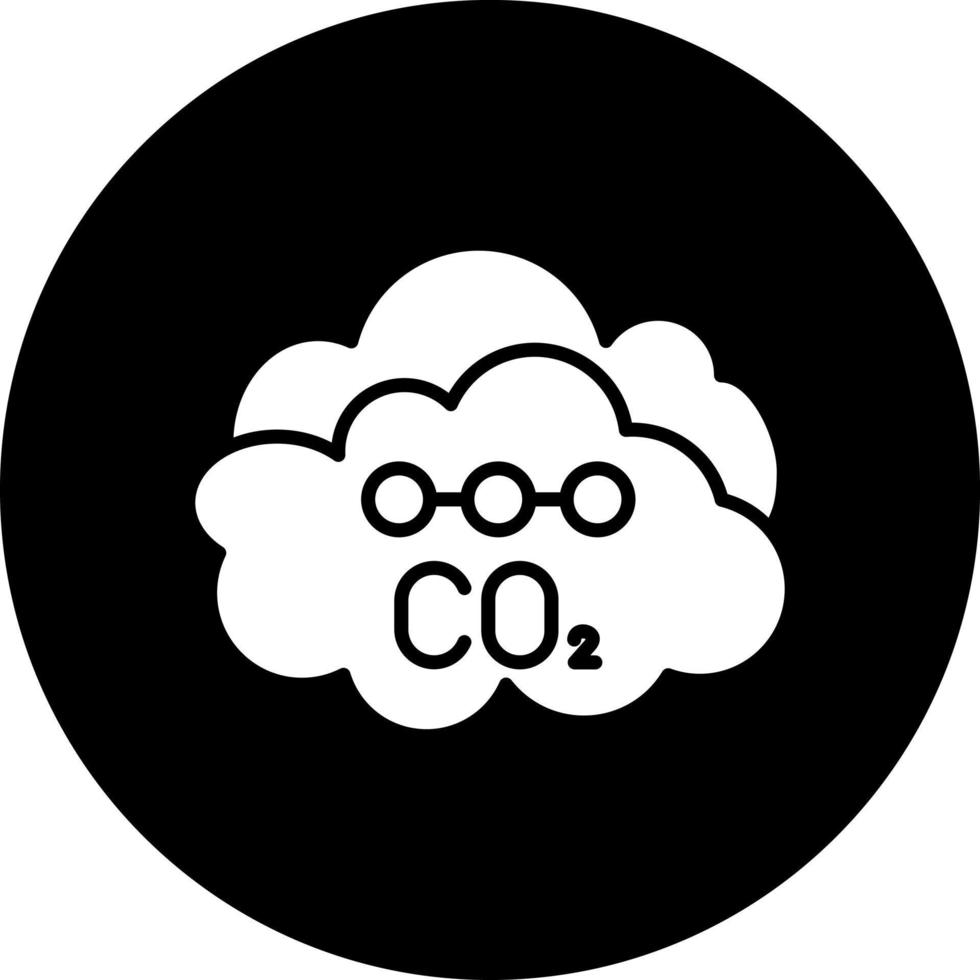 carbón dióxido vector icono estilo