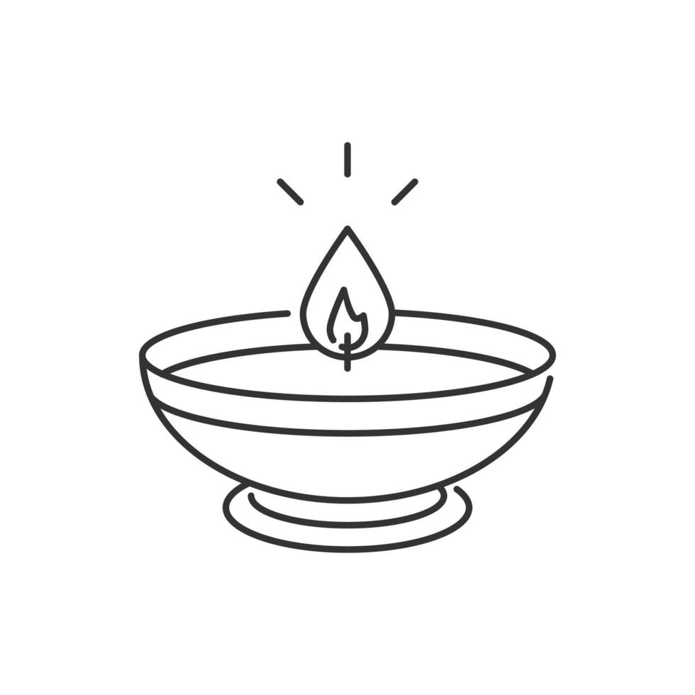 Candle icon isolated of flat style. Vector illustration.isolated on white background