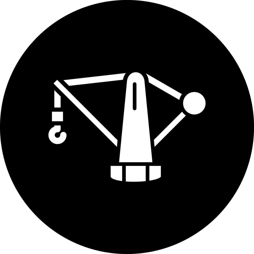Harbor Crane Vector Icon Style