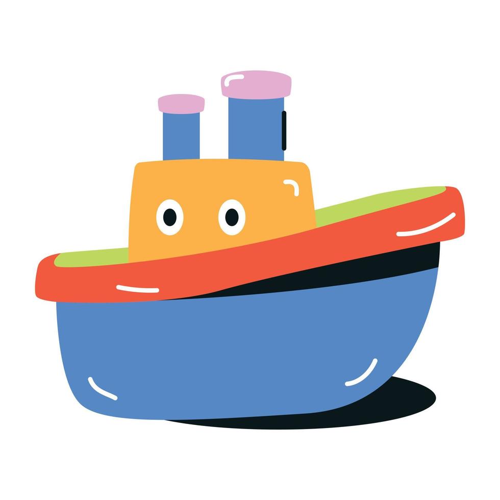 Trendy Boat Toy vector